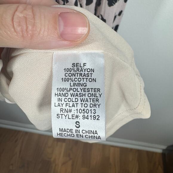 Savanna Jane Dress Women S Animal Print Embroidery Pink Spring Bohemian Shift - Picture 7 of 8